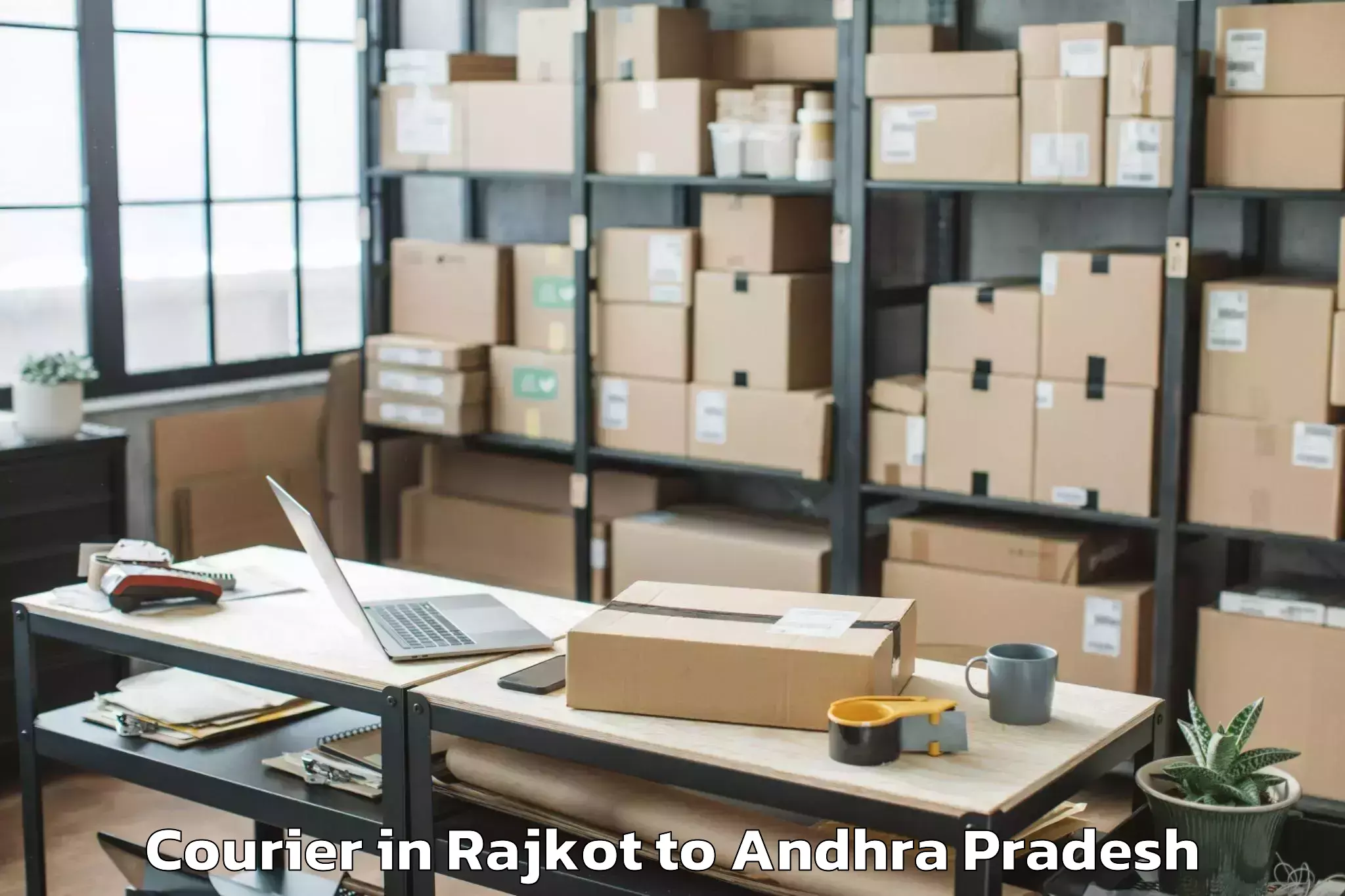 Hassle-Free Rajkot to Ulavapadu Courier